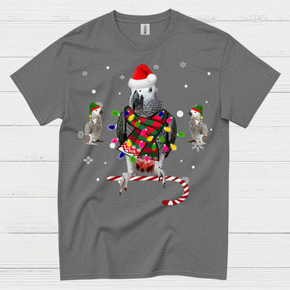 Christmas Parrot Funny Holiday T Shirt