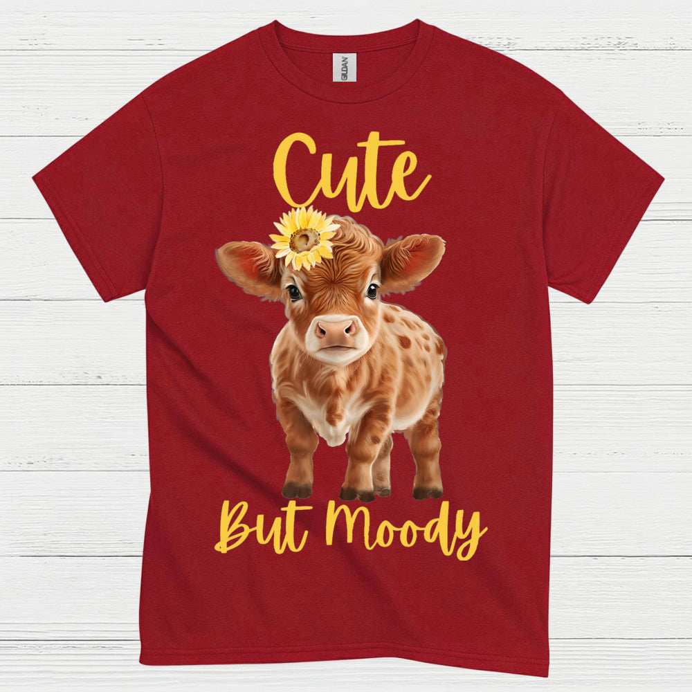 Cute But Moody Cow T Shirt