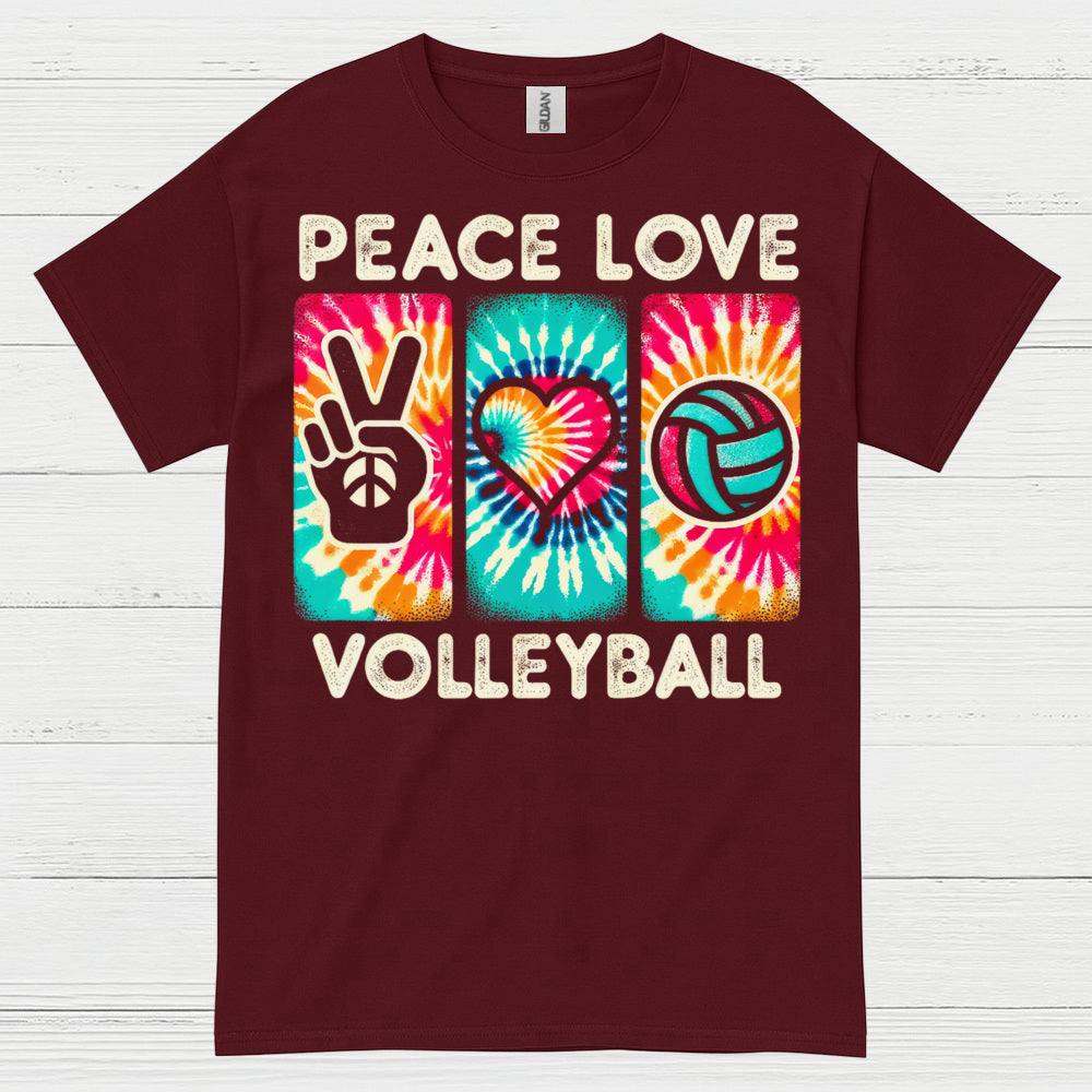 Peace Love Volleyball T Shirt