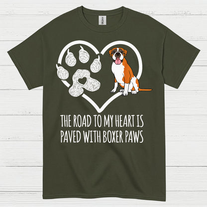 Boxer Paws Heart T Shirt