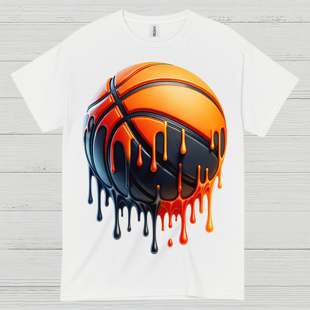 Dripping Basketball Graphic T Shirt
