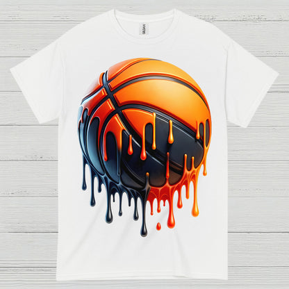 Dripping Basketball Graphic T Shirt