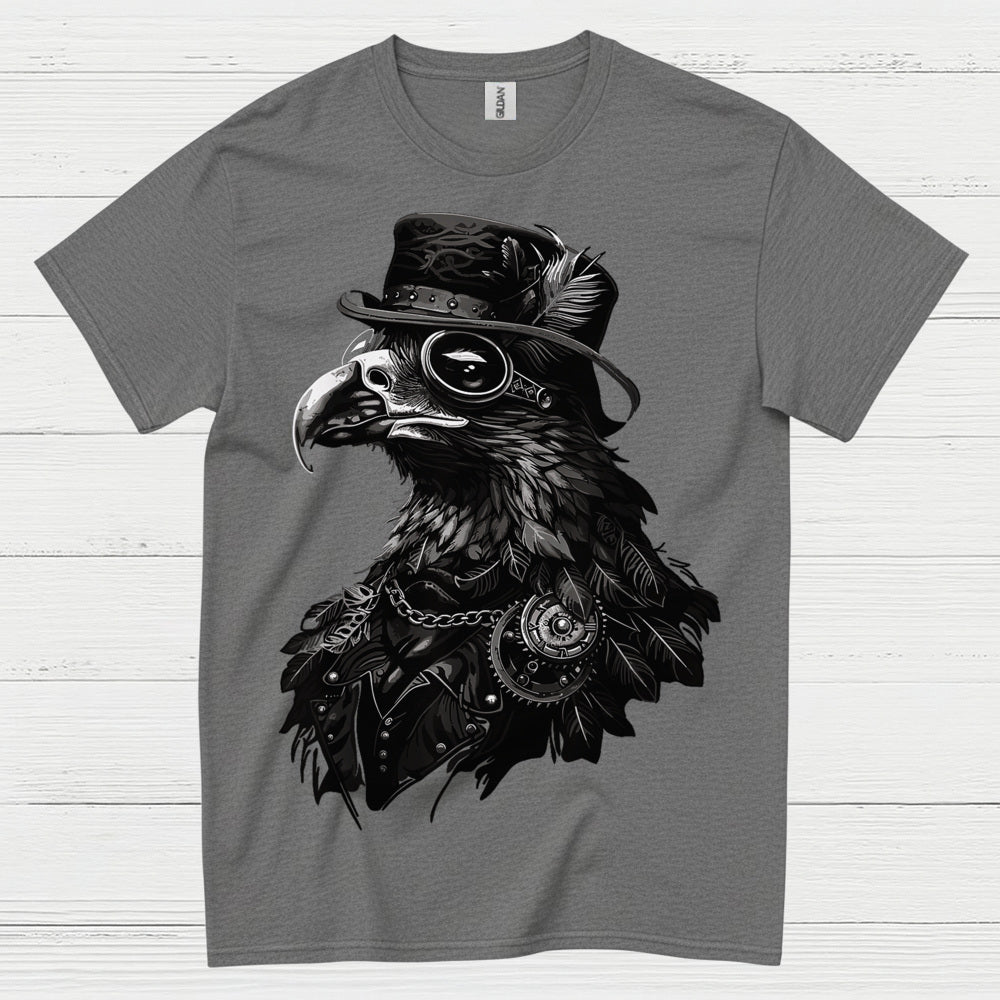 Steampunk Raven Gothic Mechanical Vintage T Shirt