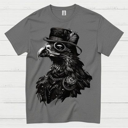Steampunk Raven Gothic Mechanical Vintage T Shirt