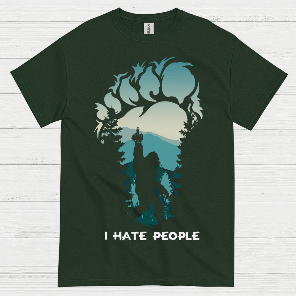 I Hate People Bigfoot T Shirt