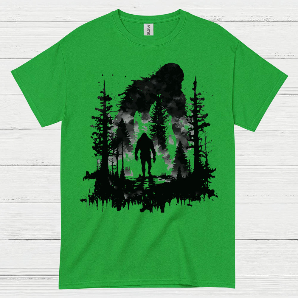 Dark Forest Bigfoot Silhouette T Shirt