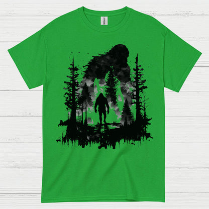 Dark Forest Bigfoot Silhouette T Shirt