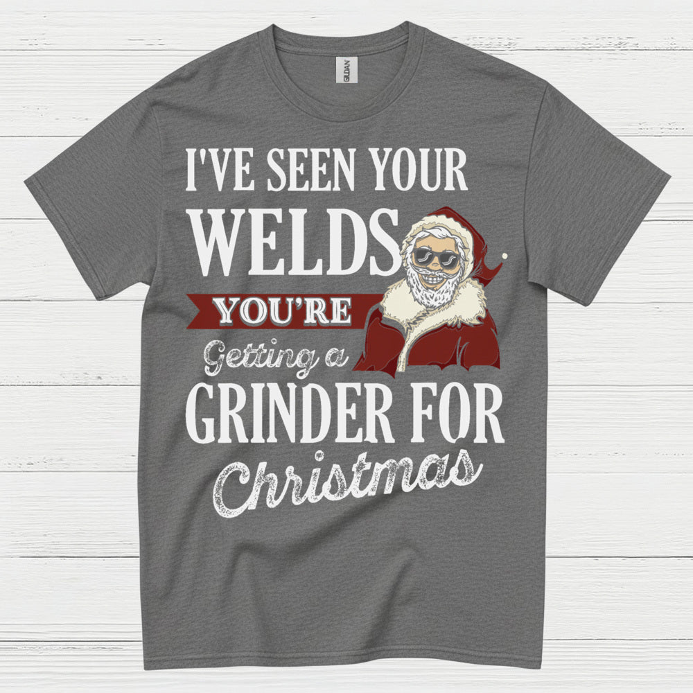 Grinder For Christmas Welding T Shirt