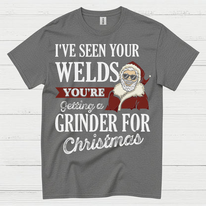 Grinder For Christmas Welding T Shirt