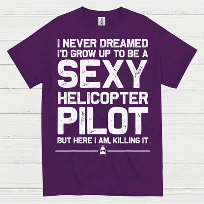 Sexy Helicopter Pilot Aviation Humor T Shirt