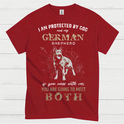 Protected By God And German Shepherd T Shirt