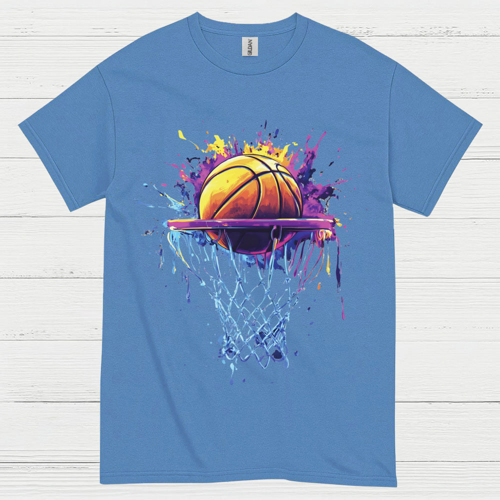 Color Splash Basketball Hoop T Shirt