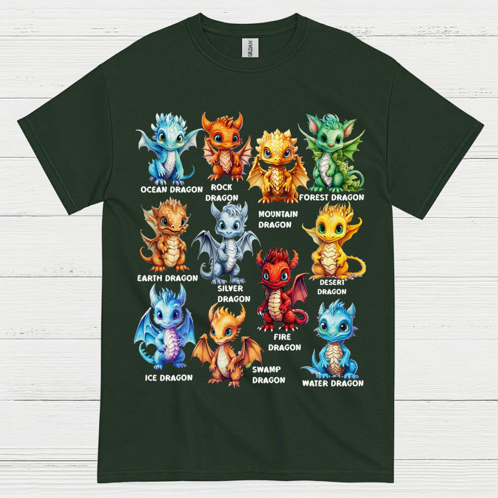 Cute Baby Dragons Elements T Shirt