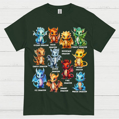 Cute Baby Dragons Elements T Shirt