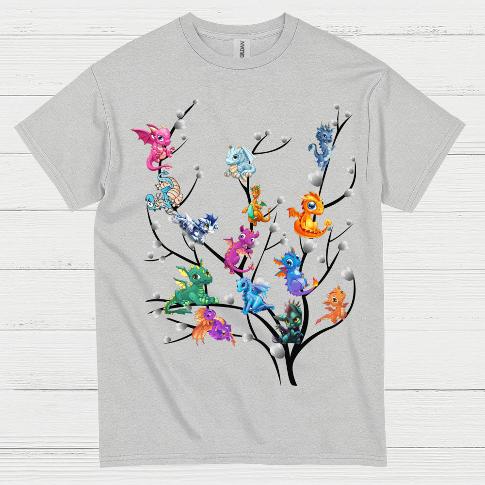 Baby Dragons On Tree T Shirt