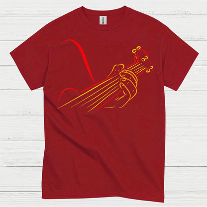Minimalist Line Art Guitar T Shirt