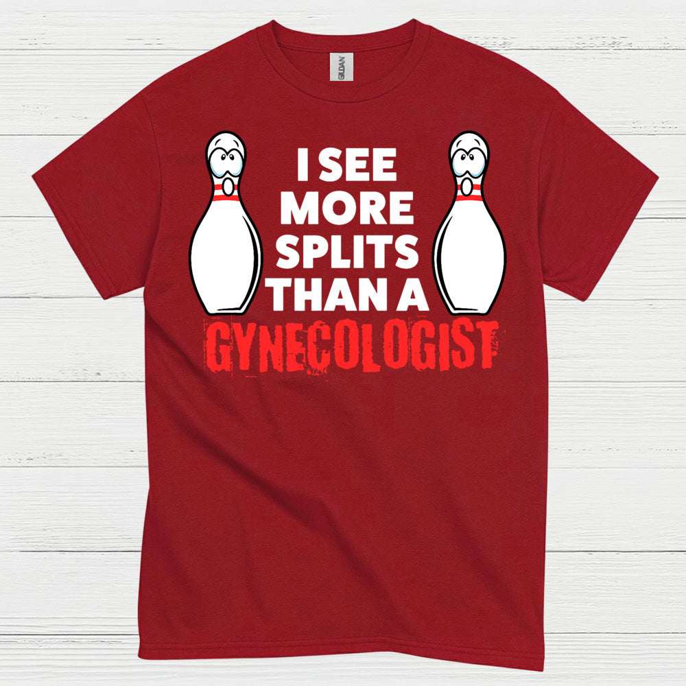 Bowling Splits Humor Funny T Shirt