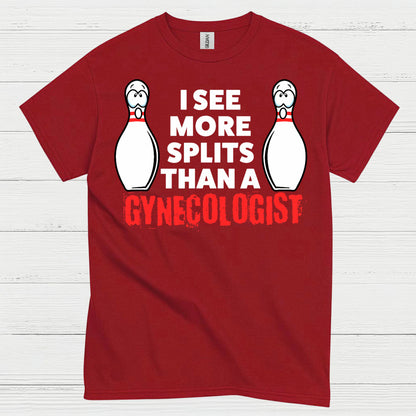 Bowling Splits Humor Funny T Shirt