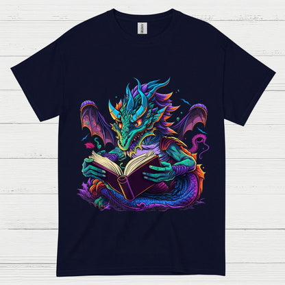 Colorful Reading Dragon T Shirt