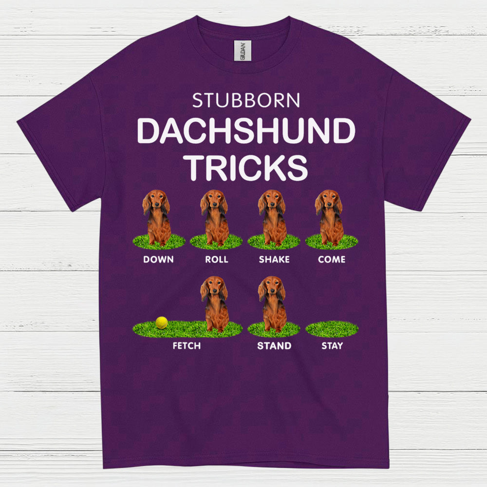 Stubborn Dachshund Tricks Funny Dog Lover T Shirt