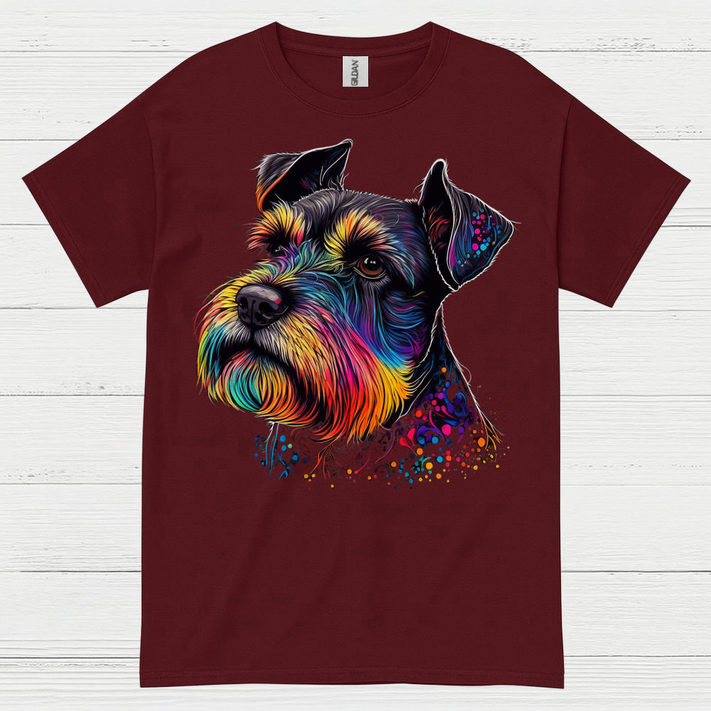 Colorful Schnauzer Art Dog Lover T Shirt