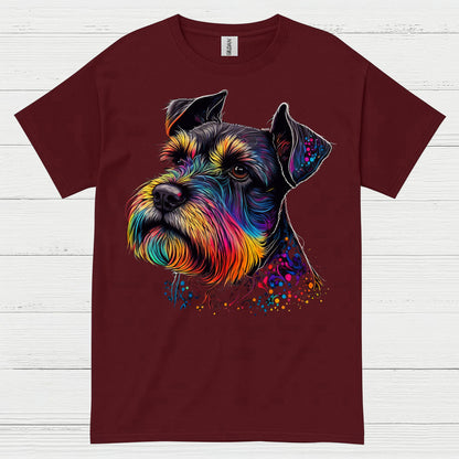 Colorful Schnauzer Art Dog Lover T Shirt