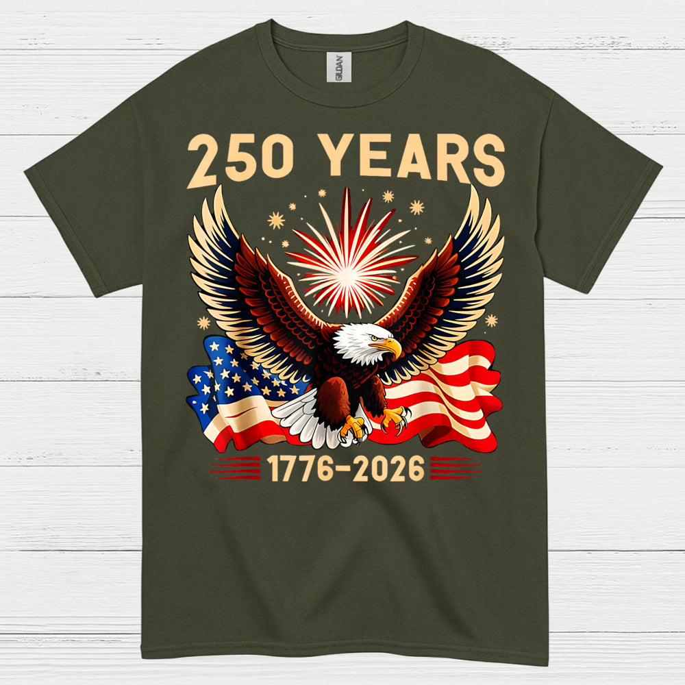 250 Years American Independence Eagle Celebration T Shirt