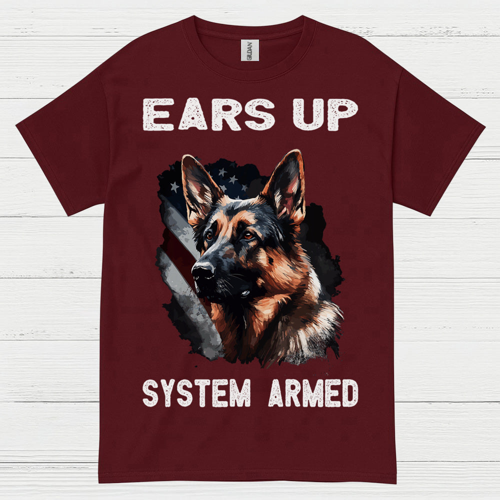 Alert Shepherd Guard Dog T Shirt