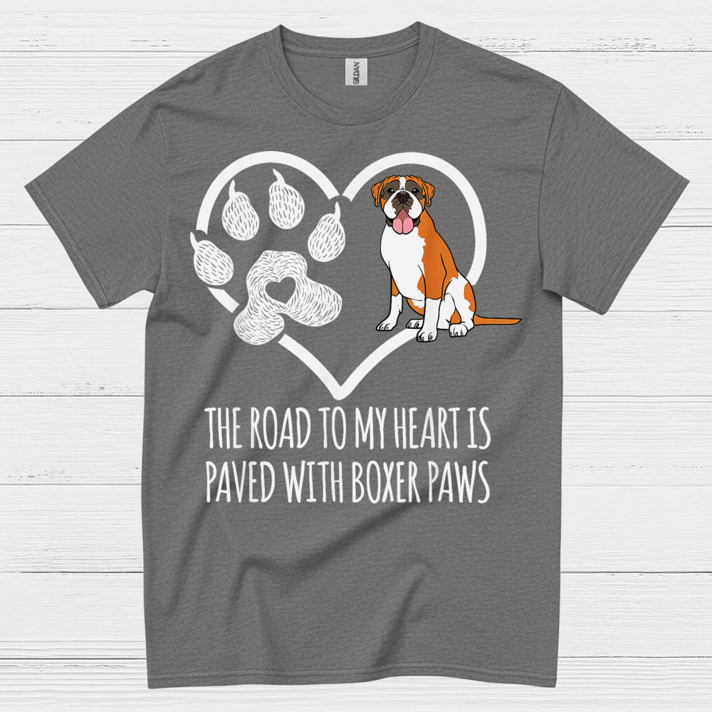 Boxer Paws Heart T Shirt