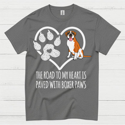 Boxer Paws Heart T Shirt