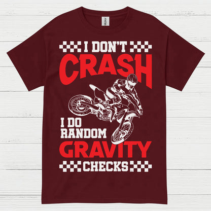 Funny Gravity Check Dirt Bike Rider T Shirt