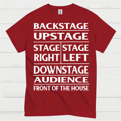 Theater Stage Directions Chart T Shirt