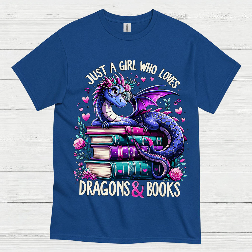Just A Girl Who Loves Dragons And Books T Shirt