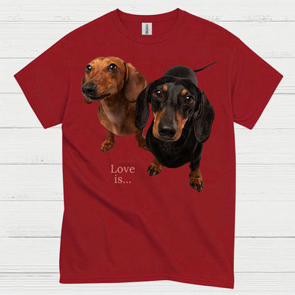 Love Is Dachshund Dogs T Shirt