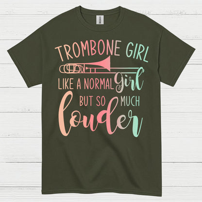 Trombone Girl Funny Music T Shirt
