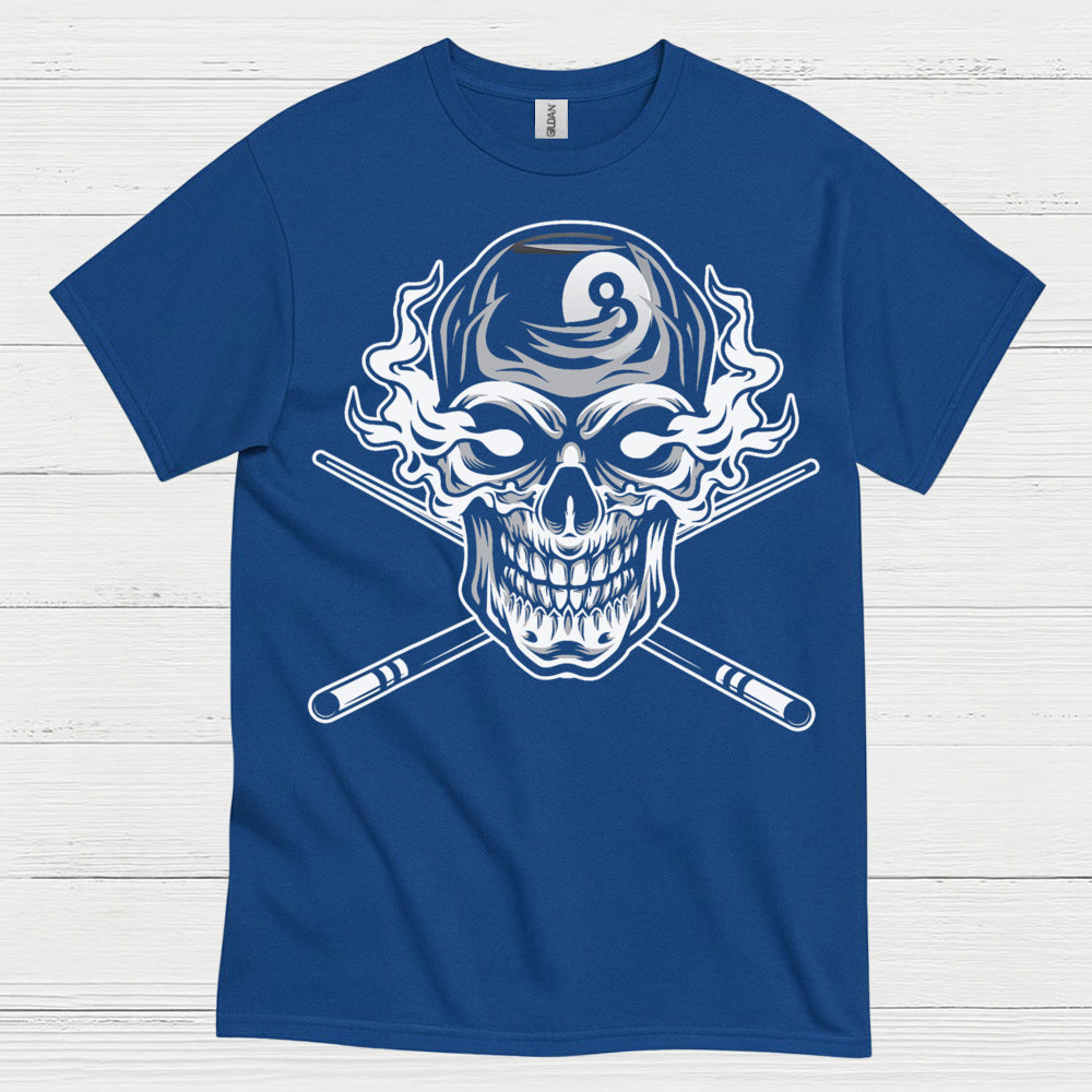 Skull 8 Ball Pool Player T Shirt