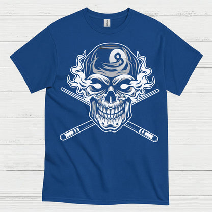 Skull 8 Ball Pool Player T Shirt