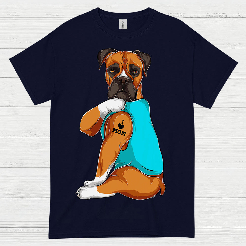 Boxer Mom Tattoo Paw T Shirt