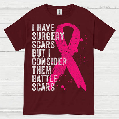 Breast Cancer Battle Scars Survivor T Shirt