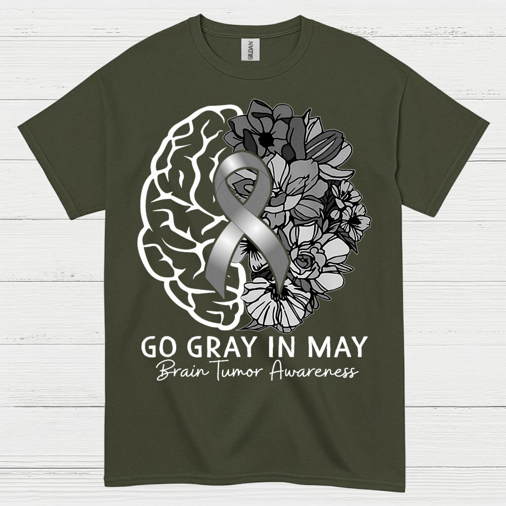 Go Gray In May Brain Tumor Awareness T Shirt