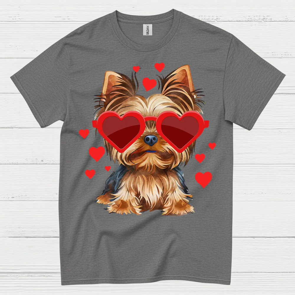 Cute Valentine Yorkie Dog Lover T Shirt