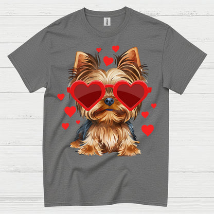 Cute Valentine Yorkie Dog Lover T Shirt