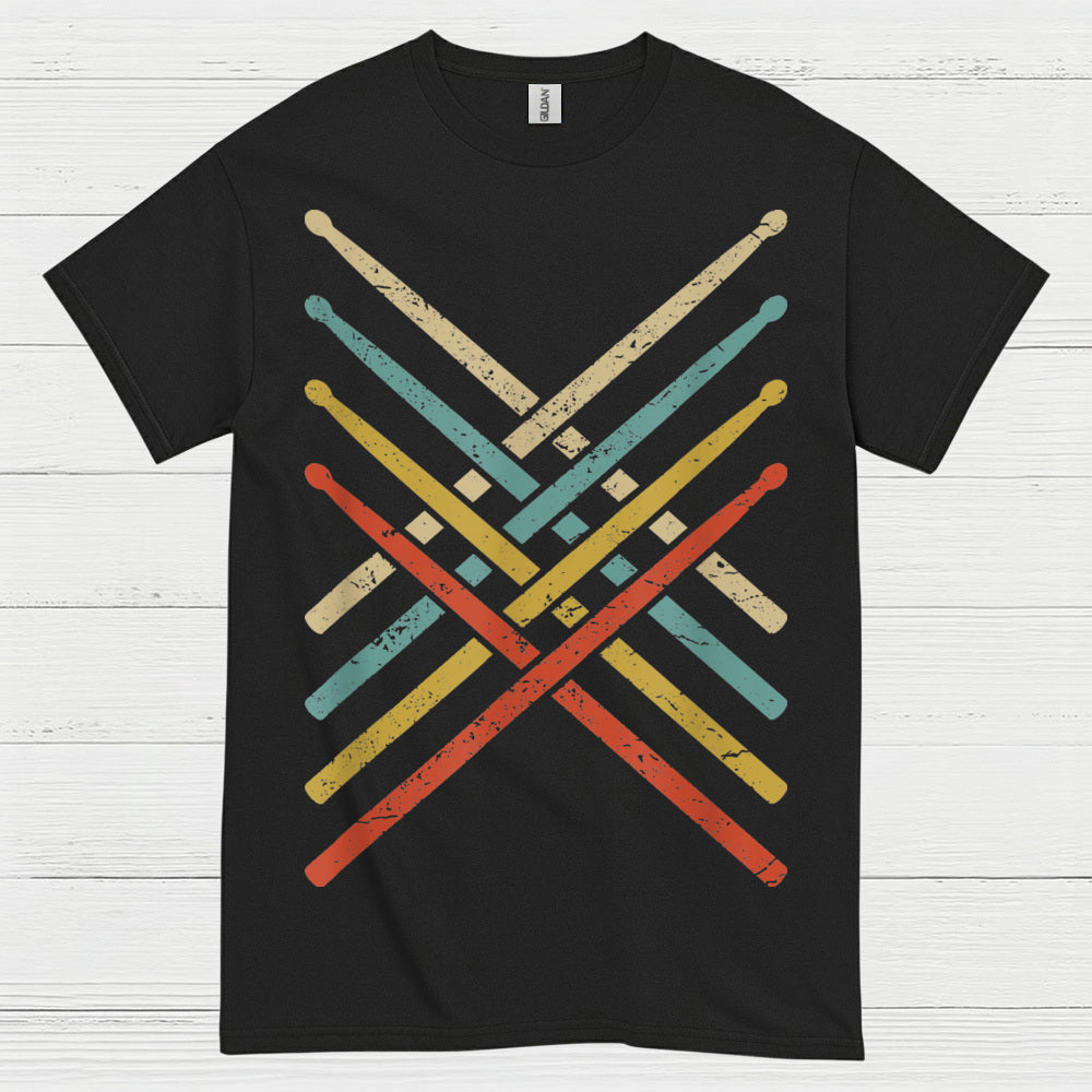 Retro Drum Sticks T Shirt