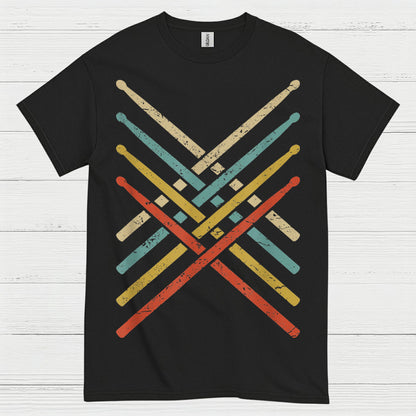 Retro Drum Sticks T Shirt