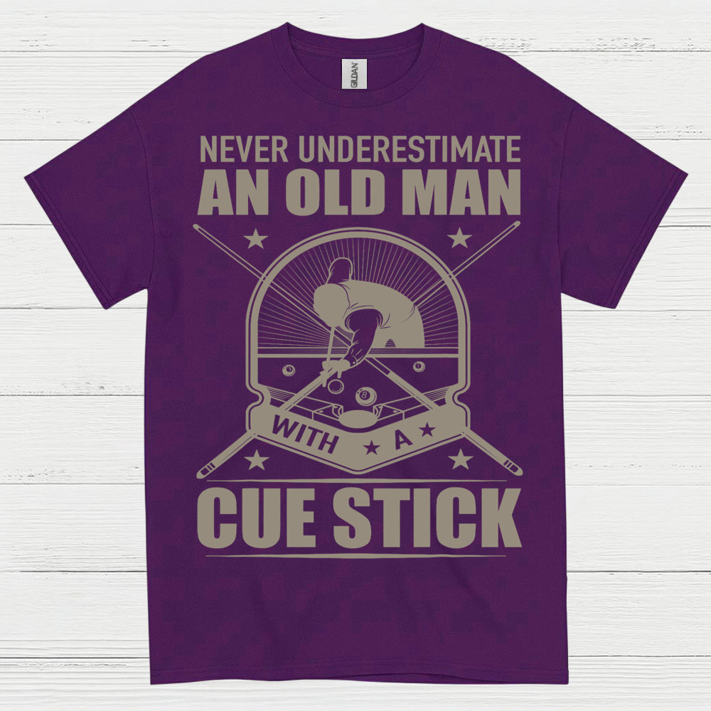 Old Man With Cue Stick Billiards T Shirt