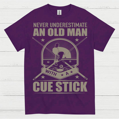 Old Man With Cue Stick Billiards T Shirt