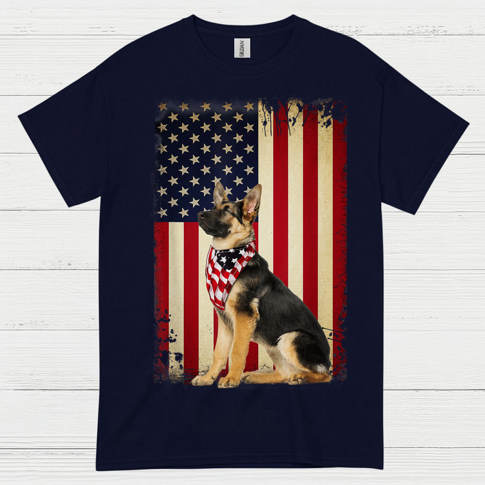Patriotic German Shepherd T Shirt