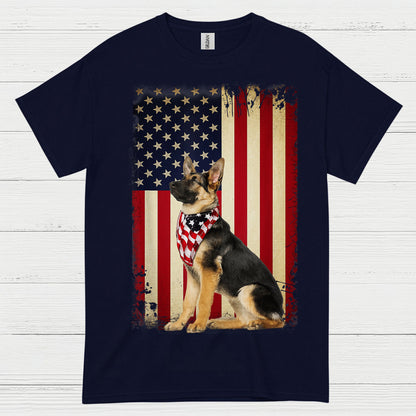 Patriotic German Shepherd T Shirt