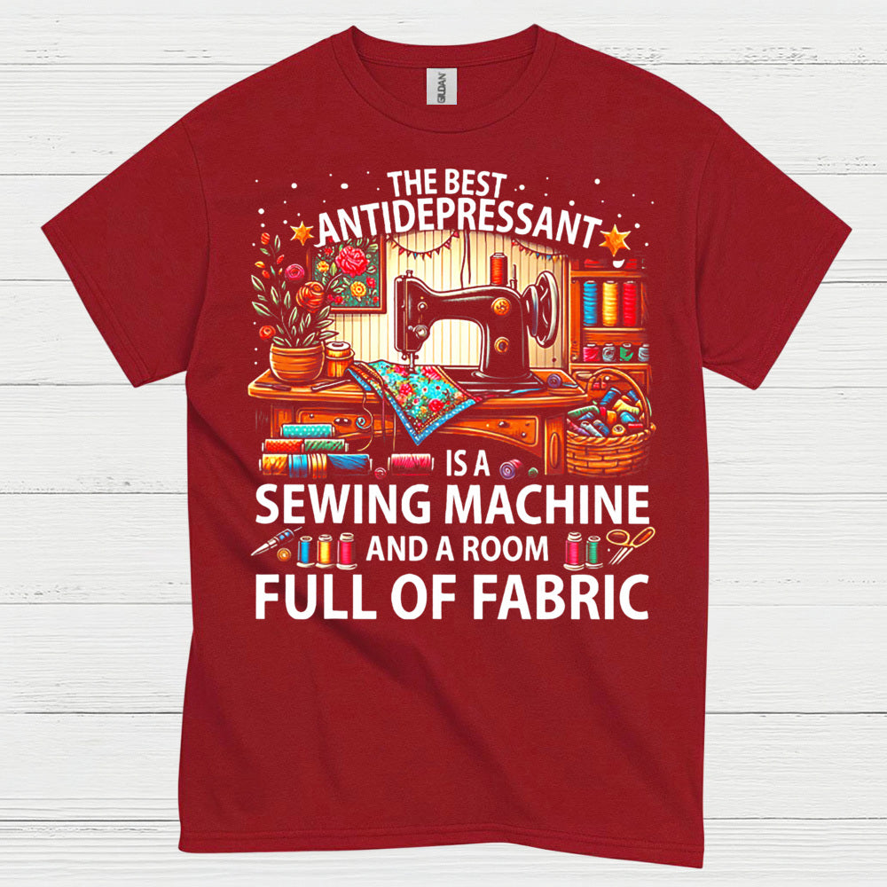 Sewing Machine Antidepressant Humor T Shirt