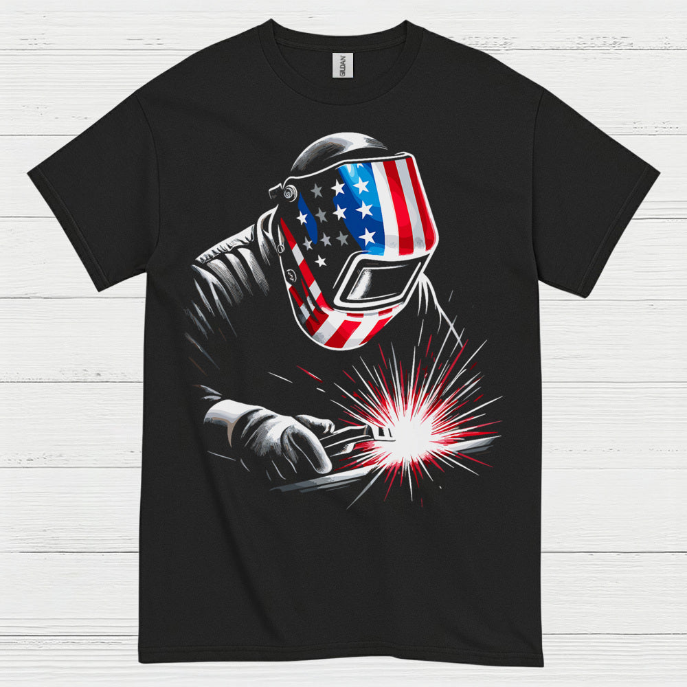 American Flag Welding T Shirt